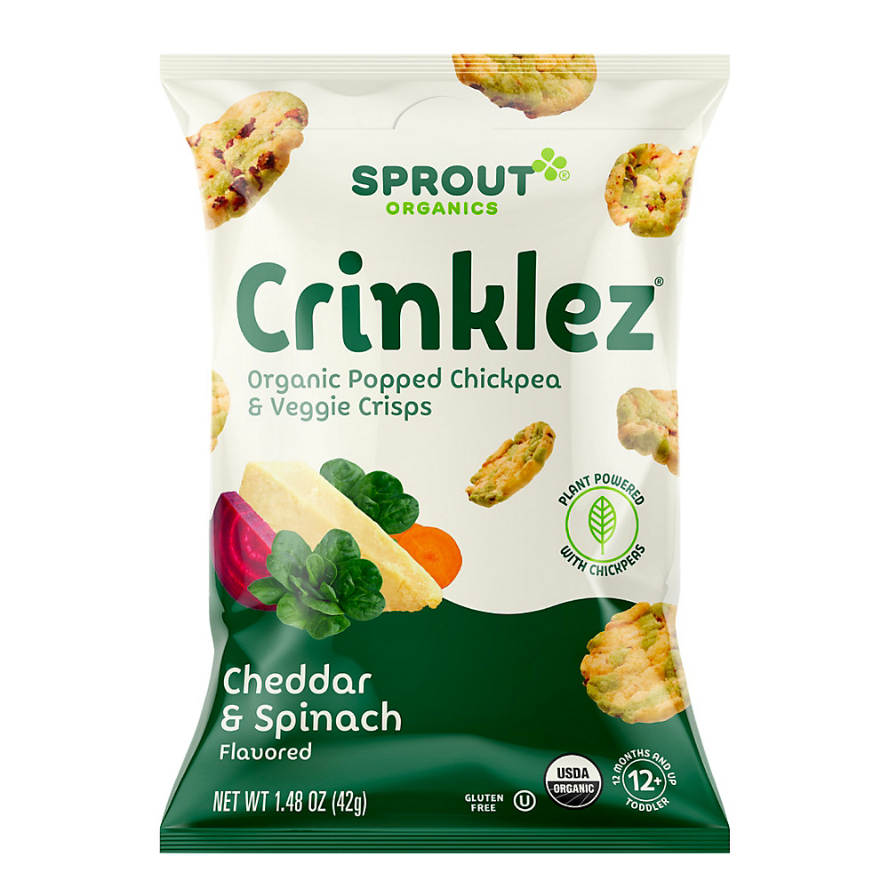 Calories in Sprout Toddler Crinklez Cheesy Spinach, 1.48 oz