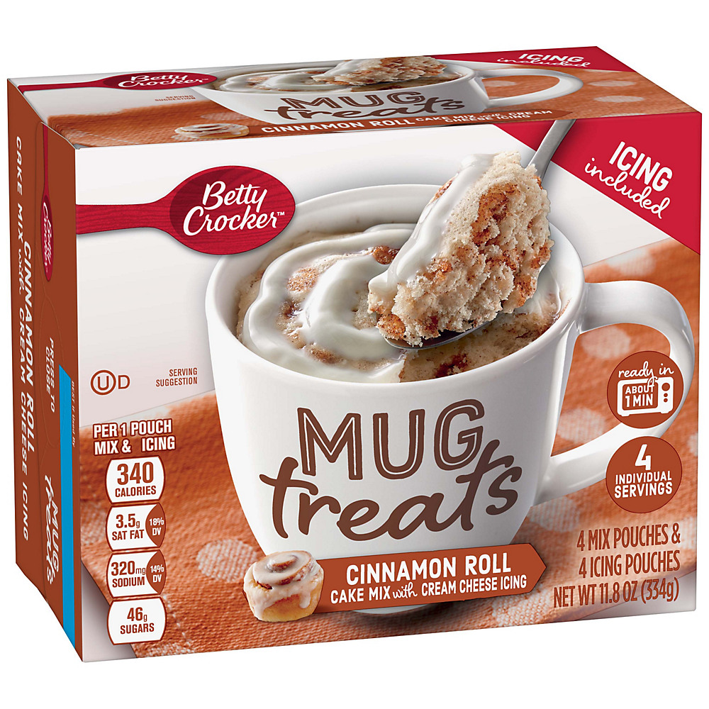 Calories in Betty Crocker Cinnamon Roll Cream Cheese Mug Treats, 4 ct