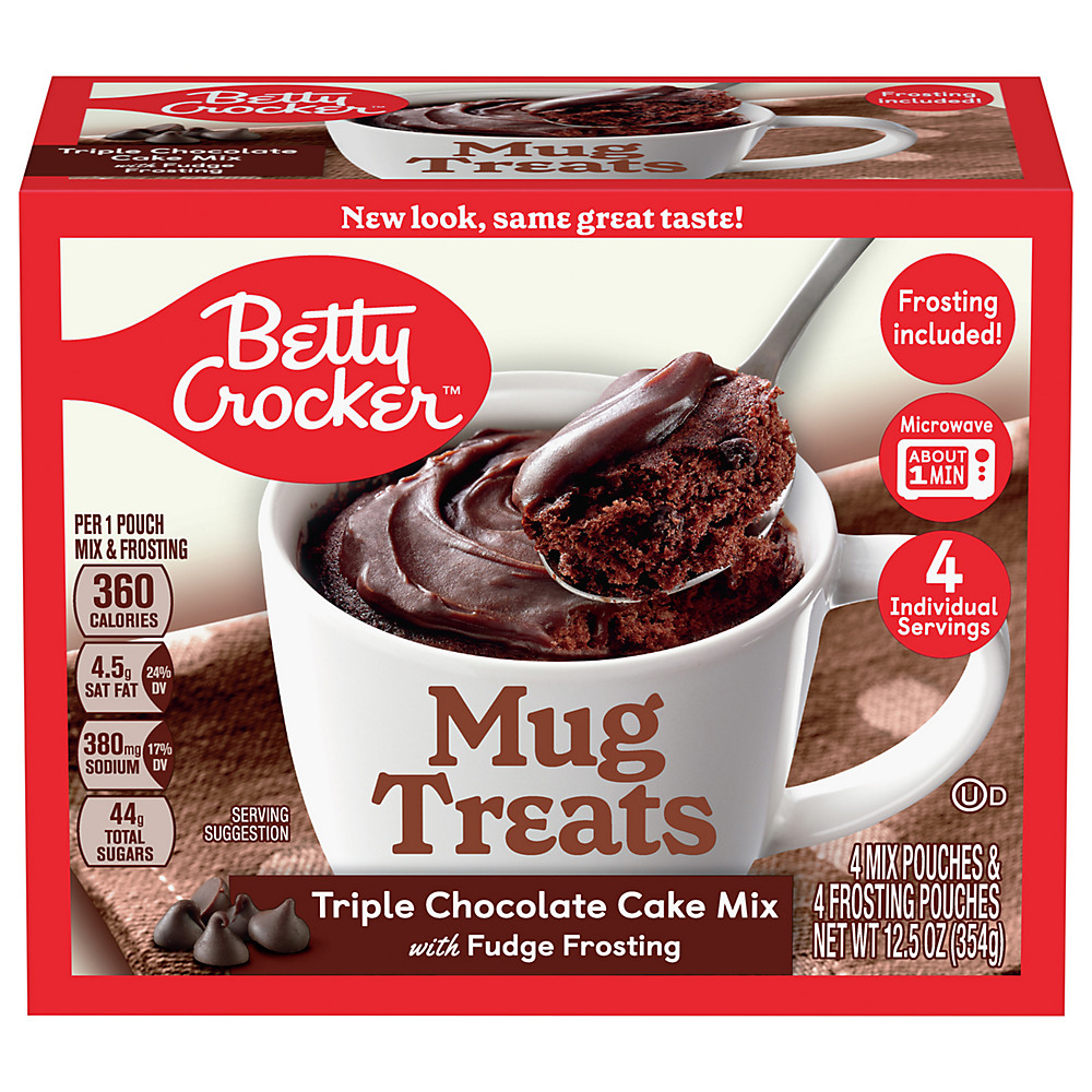 Calories in Betty Crocker Triple Chocolate Fudge Mug Treats, 4 ct