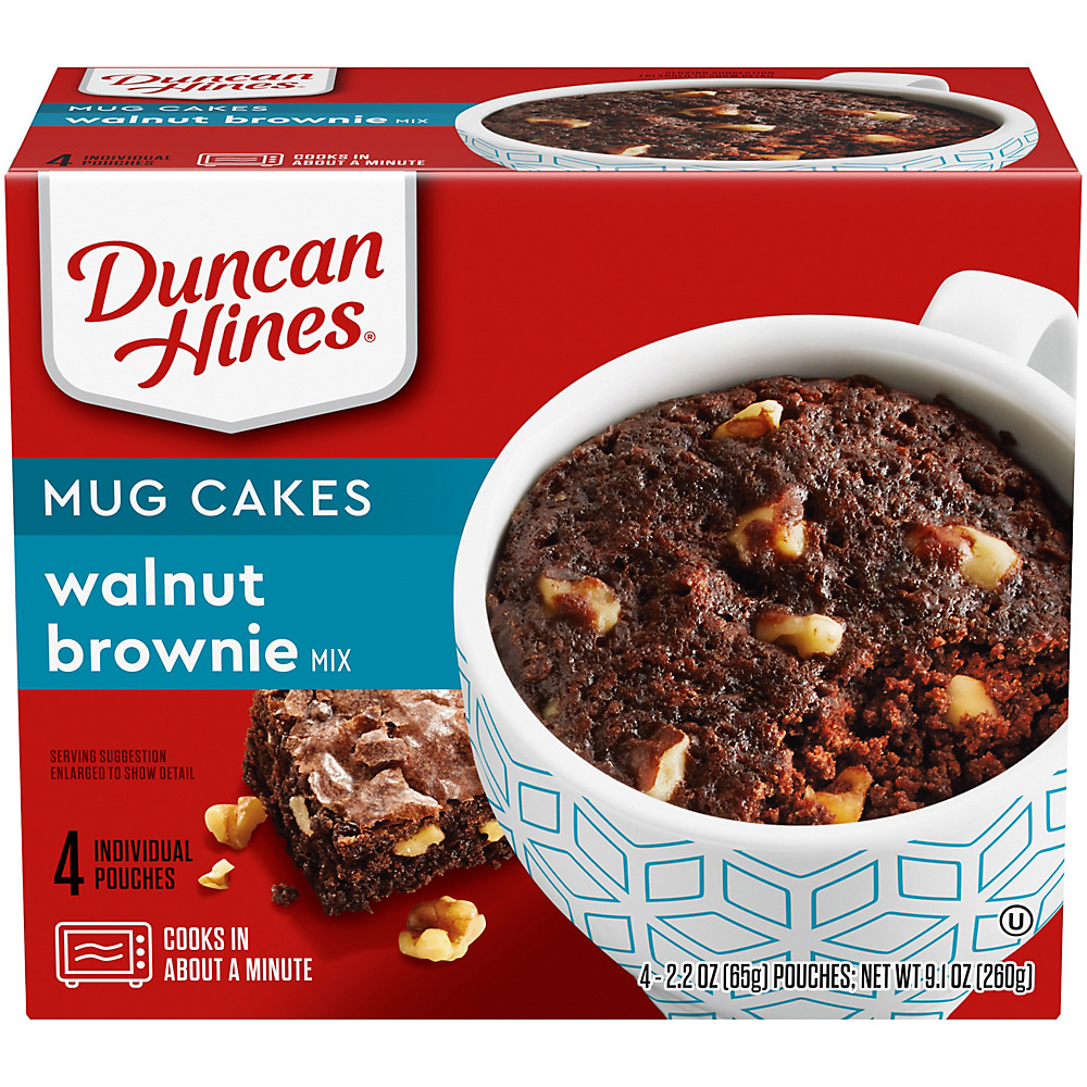 Calories in Duncan Hines Mug Cakes Walnut Brownie Mix , 4 ct