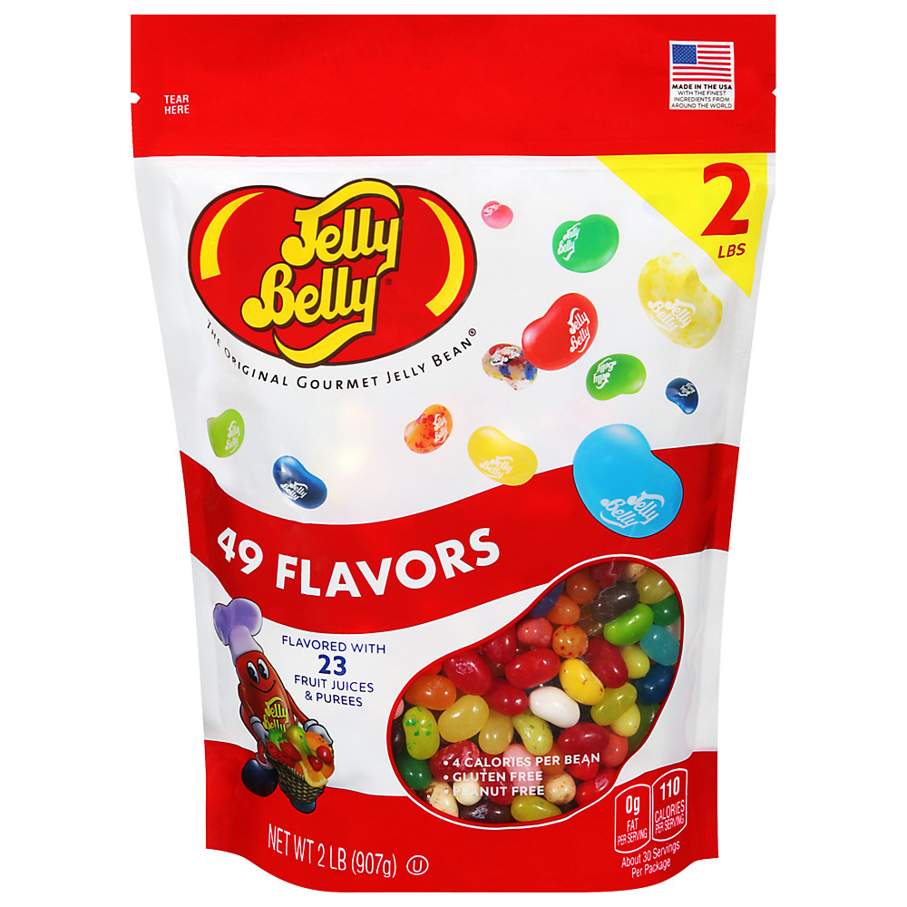 Calories in Jelly Belly 49 Flavors Stand Up Pouch Bag, 32 oz