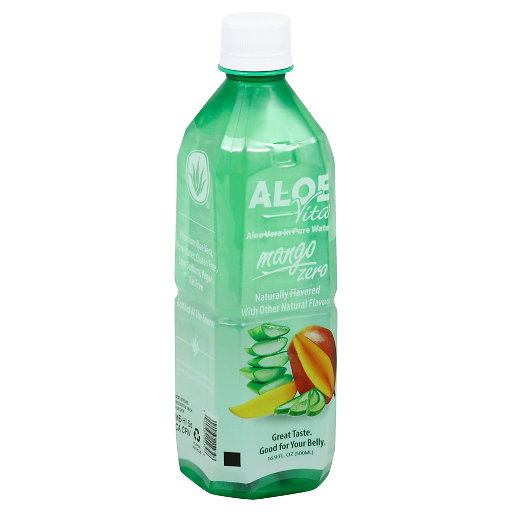 Calories in Aloe Vita Zero Mango Aloe Water, 16.9 oz