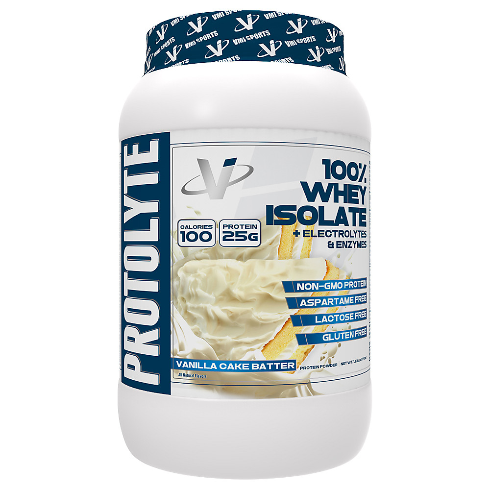 Calories in VMI Sports Protolyte Vanilla Cake Batter Protein Powder, 1.63 lb