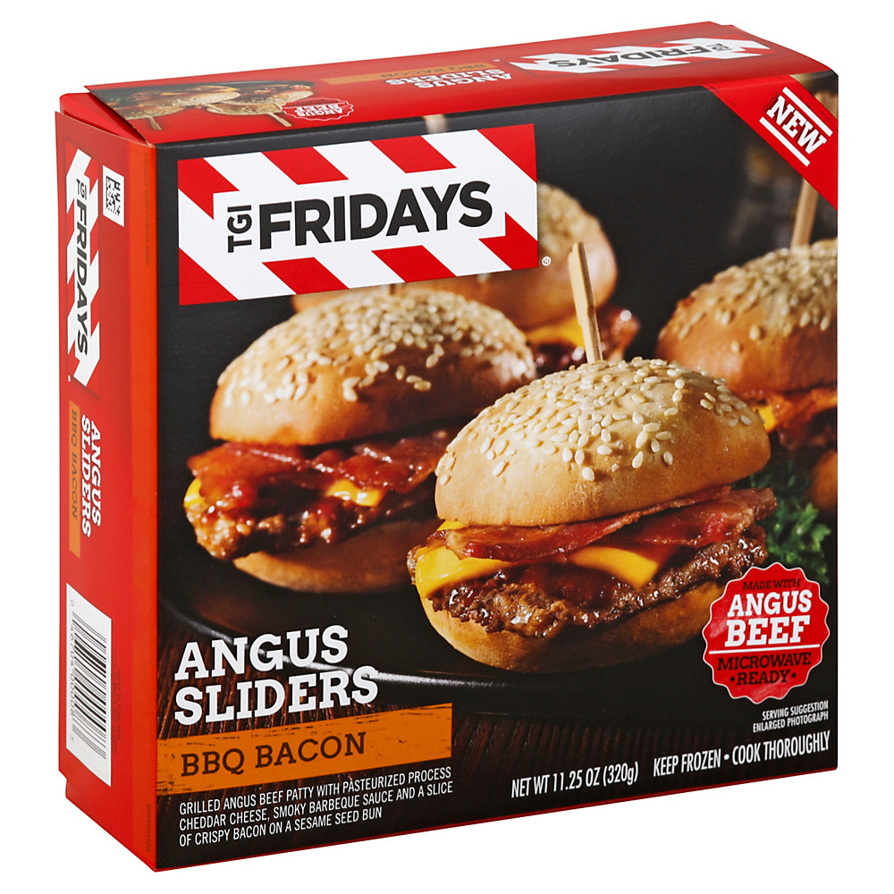 Calories in TGI Fridays BBQ Bacon Angus Sliders, 11.25 oz