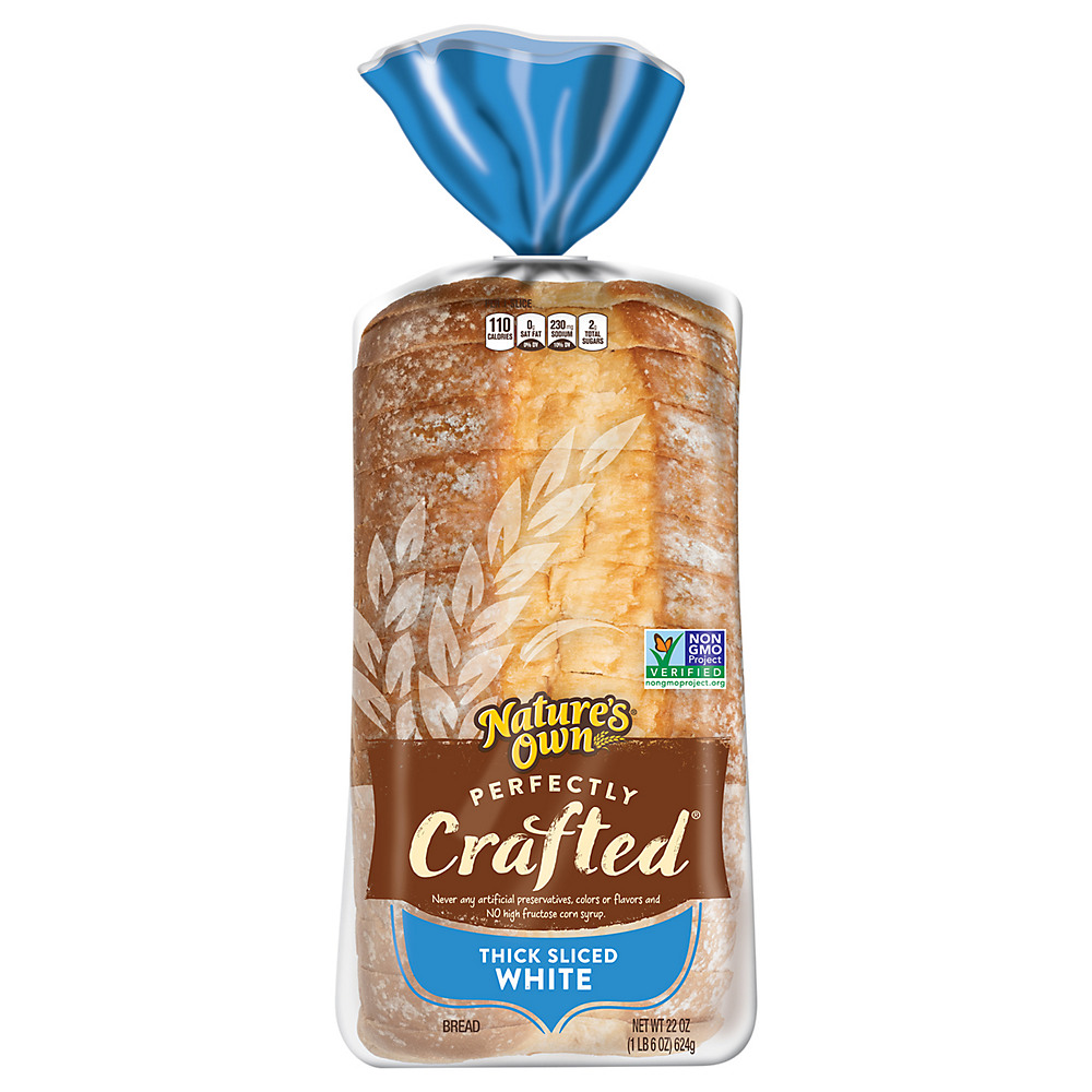 Calories in Nature's Own Perfectly Crafted Thick Sliced White Bread, 22 oz
