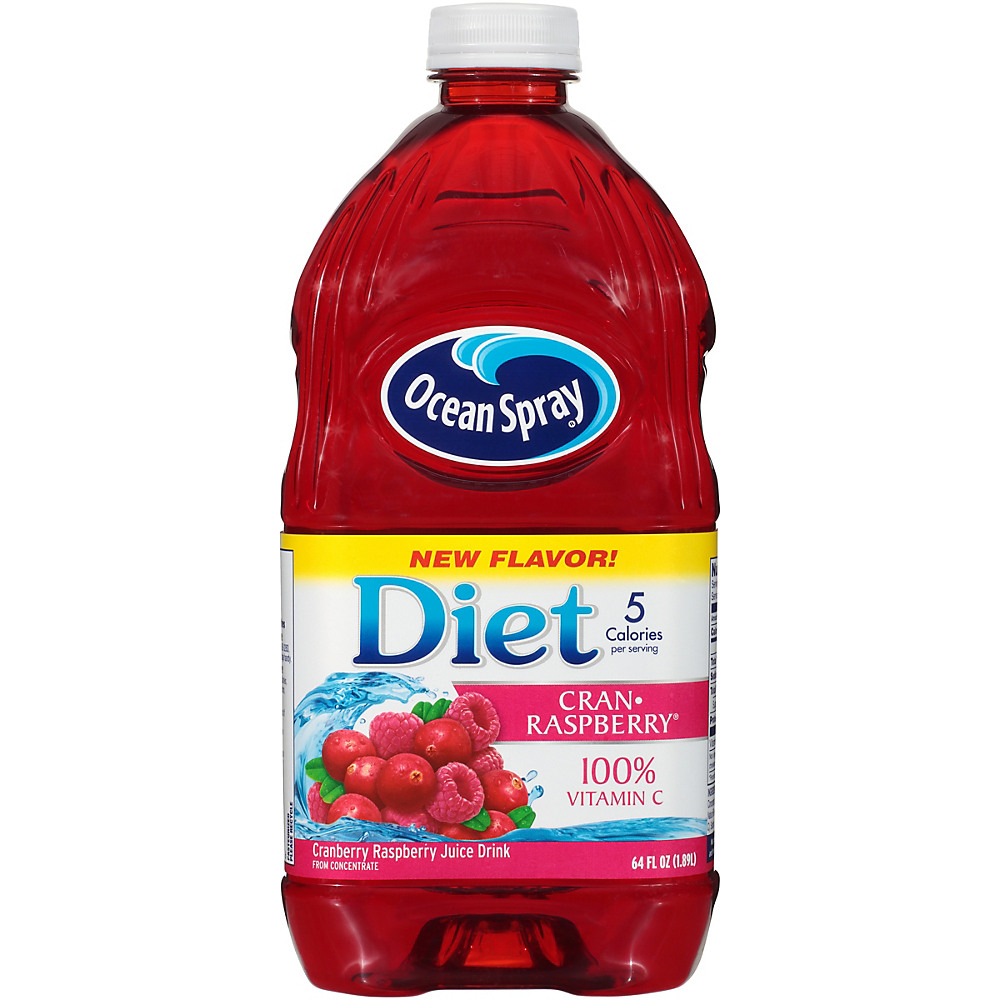 Calories in Ocean Spray Diet Cran-Raspberry Juice Drink, 64 oz