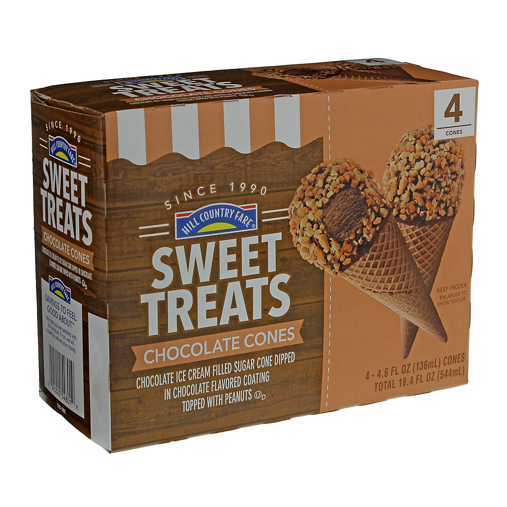 Calories in Hill Country Fare Sweet Treats Chocolate Cones, 4 ct