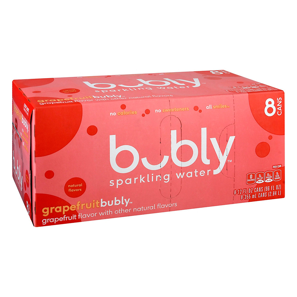Calories in Bubly Grapefruit Sparkling Water 12 oz Cans, 8 pk
