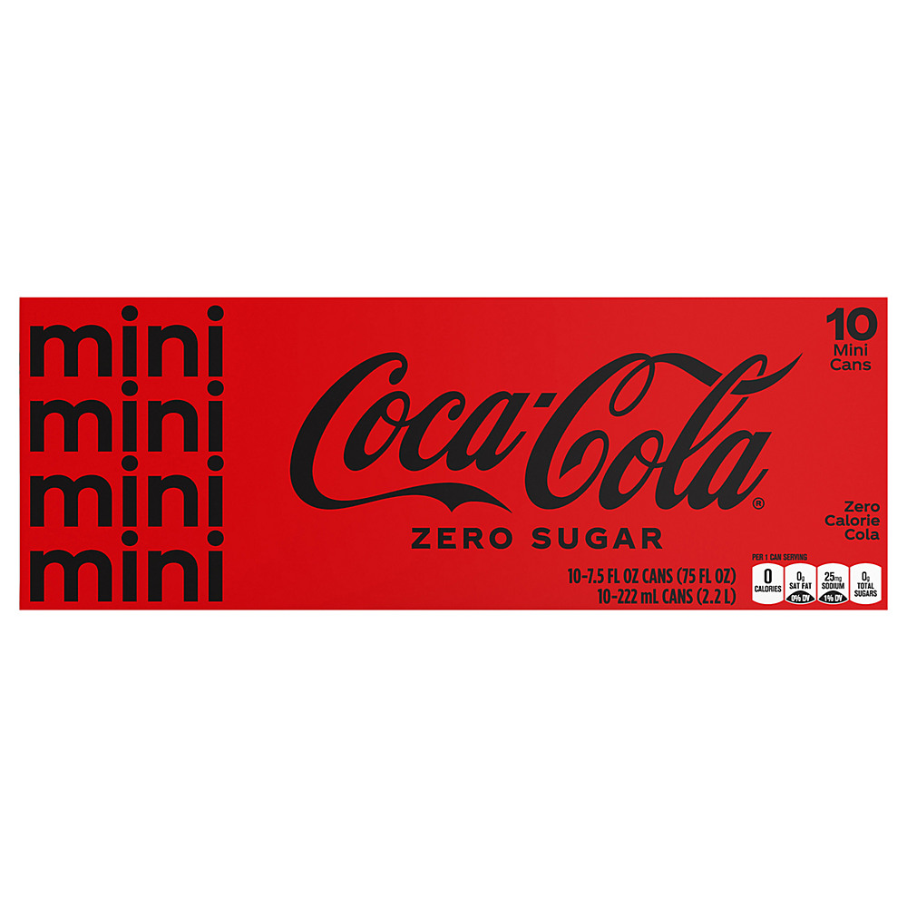 Calories in Coca-Cola Zero Sugar Coke 7.5 oz Cans, 10 pk