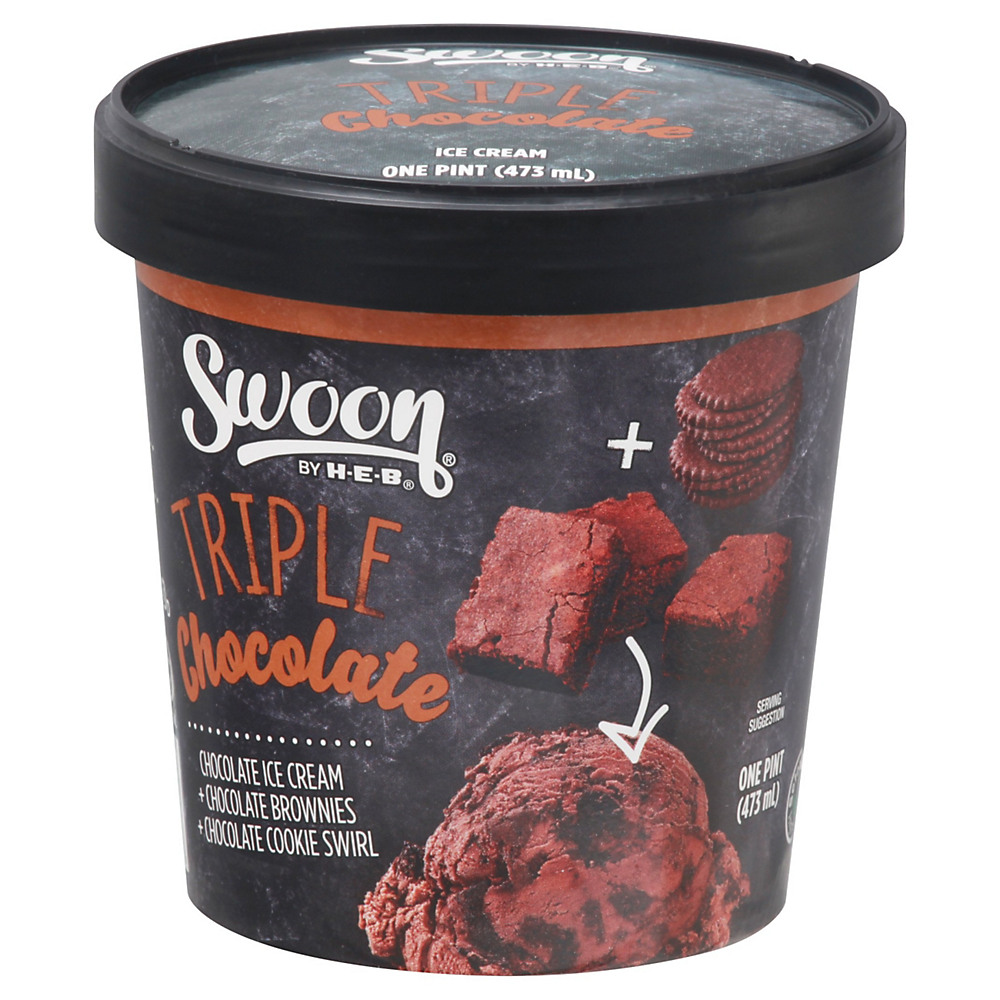 Calories in Swoon by H-E-B Triple Chocolate Ice Cream, 1 pt