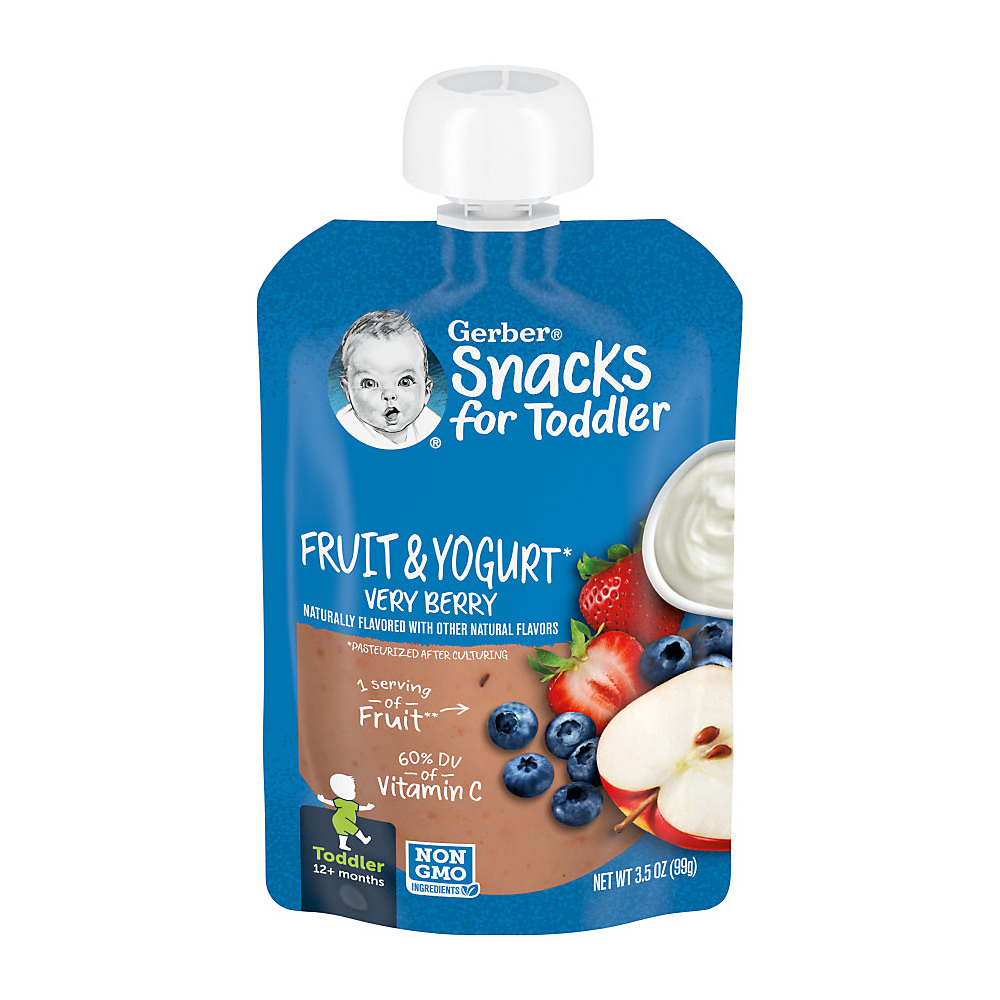 Calories in Gerber Toddler Pouches Fruit & Yogurt Very Berry, 3.5 oz