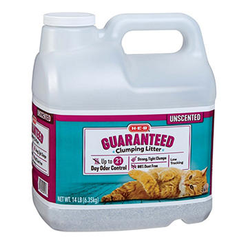 H-E-B Unscented Odor Control Guaranteed Clumping Litter, 14 lb
