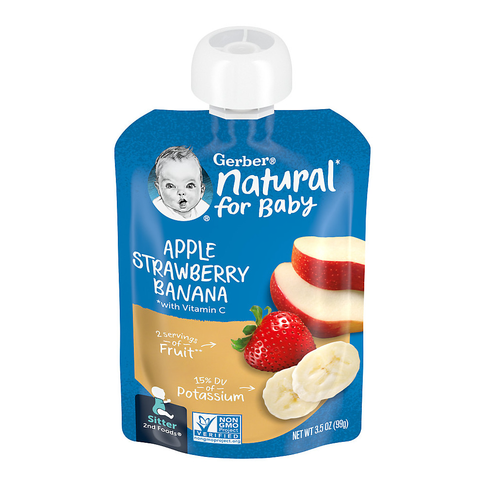 Calories in Gerber 2nd Foods Pouches, Apple Strawberry Banana, 3.5 oz