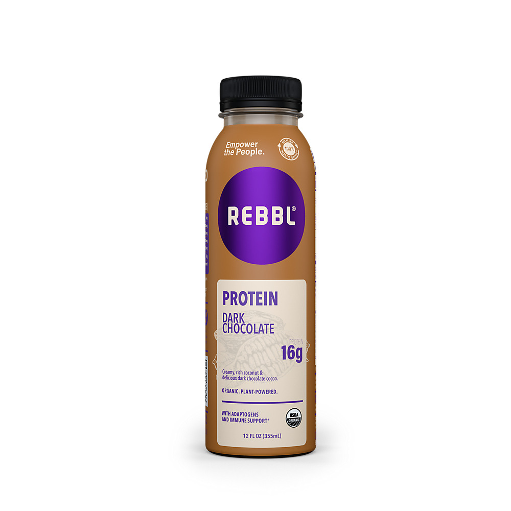 Calories in REBBL Organic Dark Chocolate Protein Elixir, 12 oz
