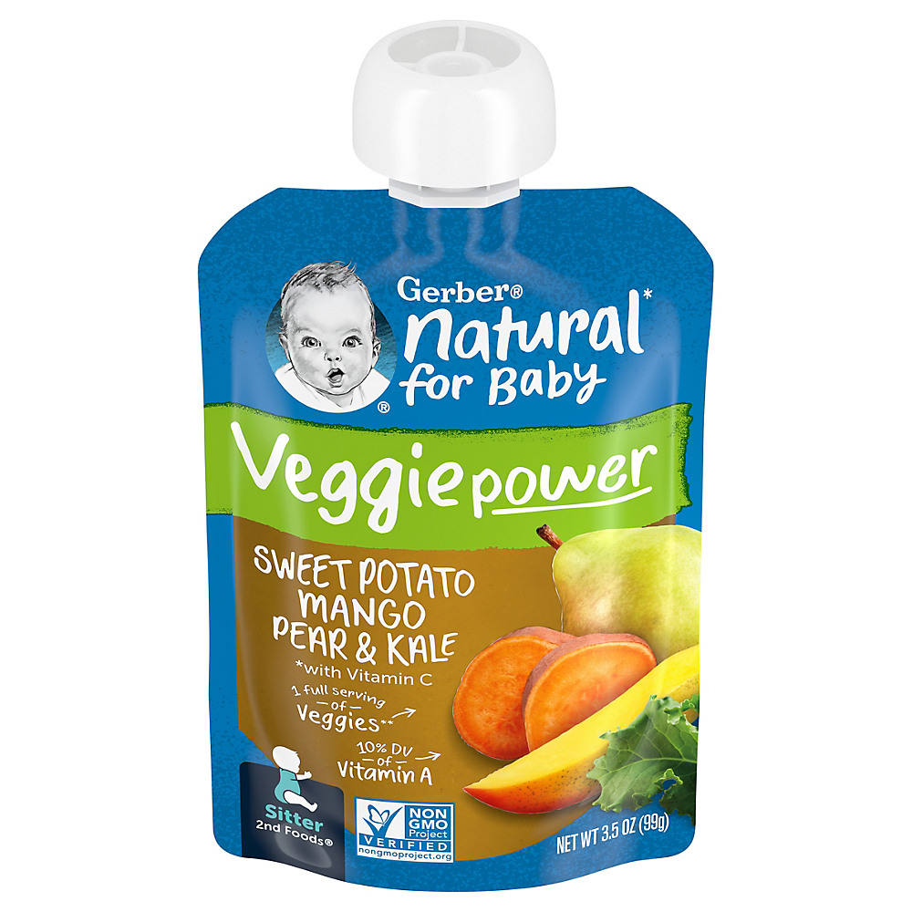 Calories in Gerber Smart Flow Strong Sweet Potato Mango Pear Kale, 3.5 oz