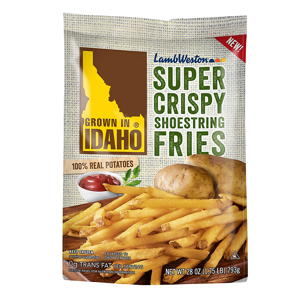 Calories in Lamb Weston Grown In Idaho Super Crispy Shoestring Fries, 28 oz