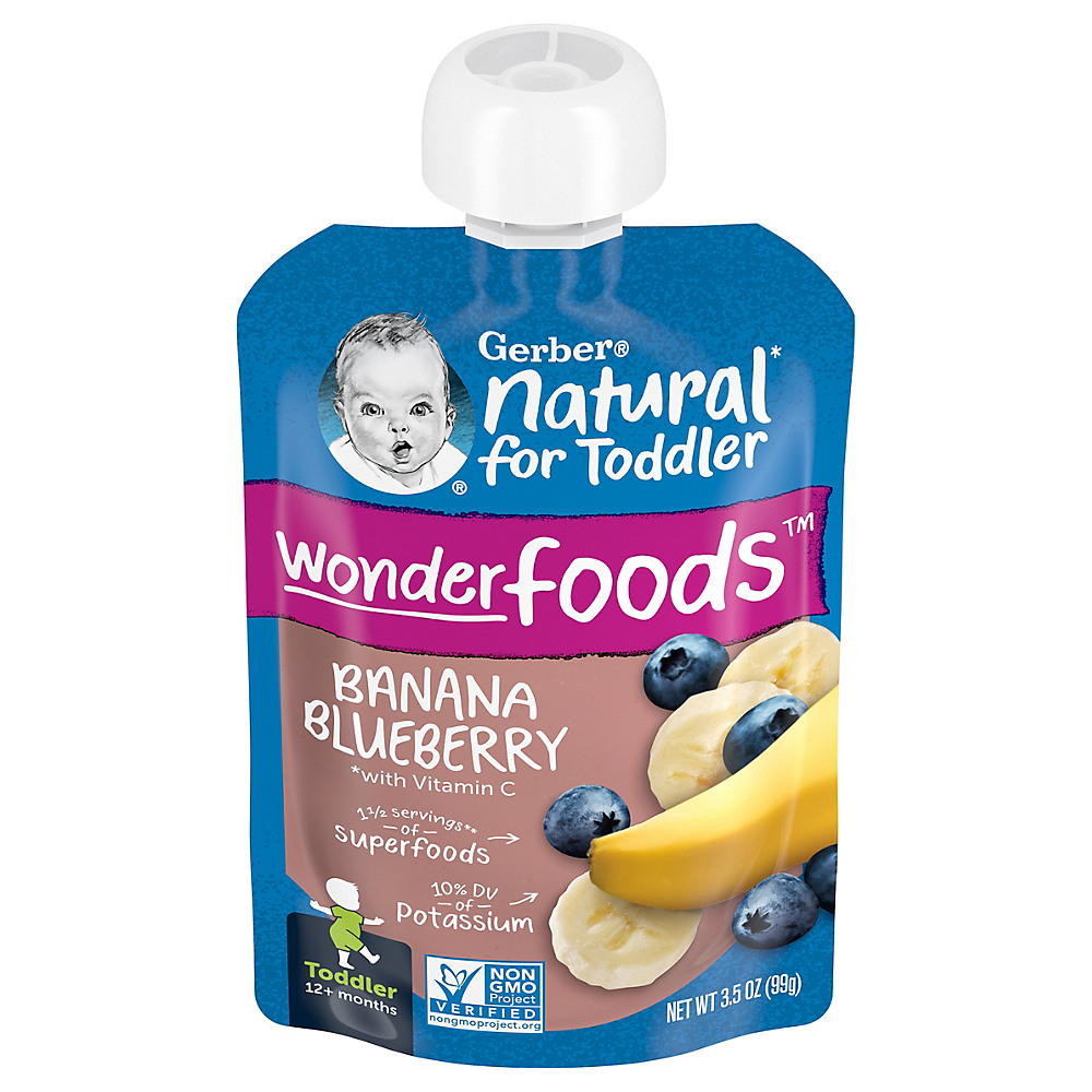Calories in Gerber 2nd Foods Pouches Banana Blueberry, 3.5 oz