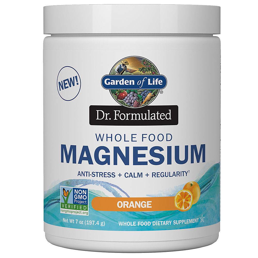 Calories in Garden of Life Dr. Formulated Whole Food Magnesium Orange Flavor, 7 oz