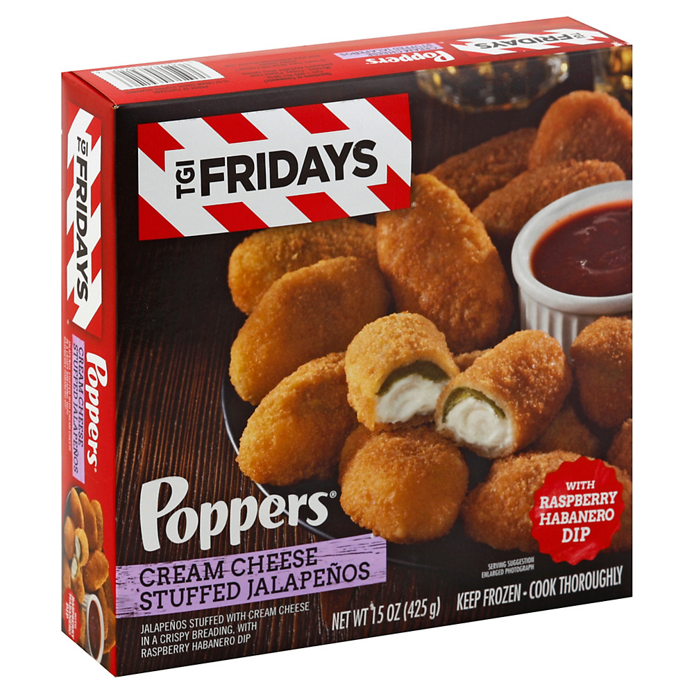 Calories in TGI Fridays Poppers Cream Cheese Stuffed Jalapenos, 15 oz