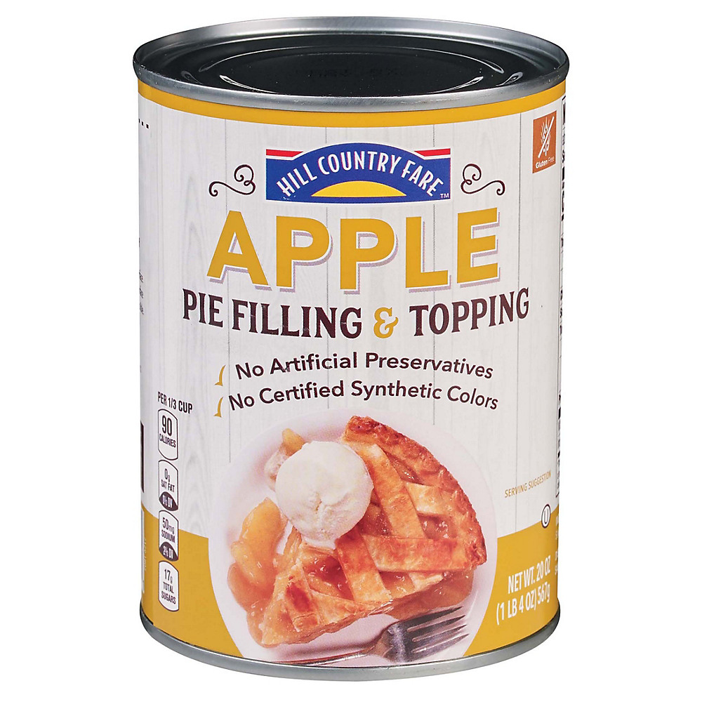 Calories in Hill Country Fare Apple Pie Filling & Topping, 20 oz