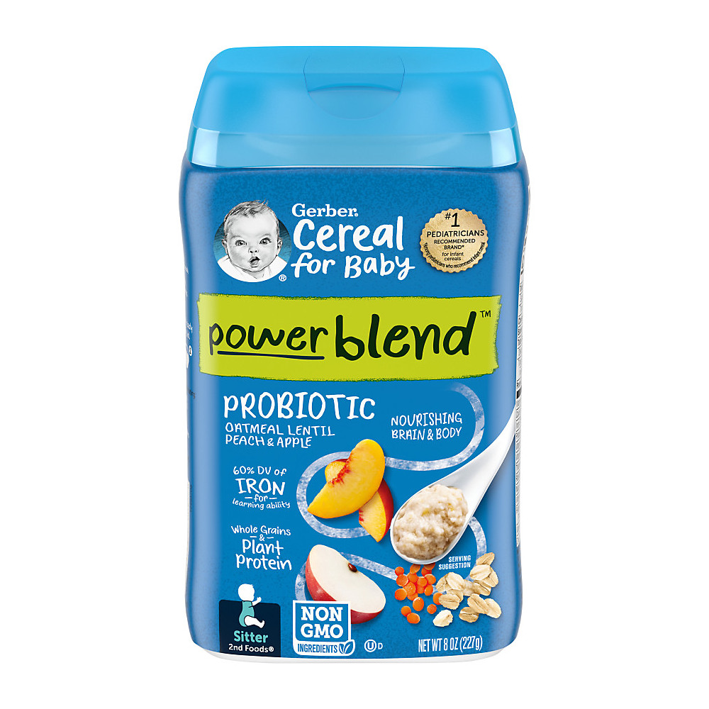 Calories in Gerber 2nd Foods Probiotic Oatmeal Cereal Peach Apple, 8 oz