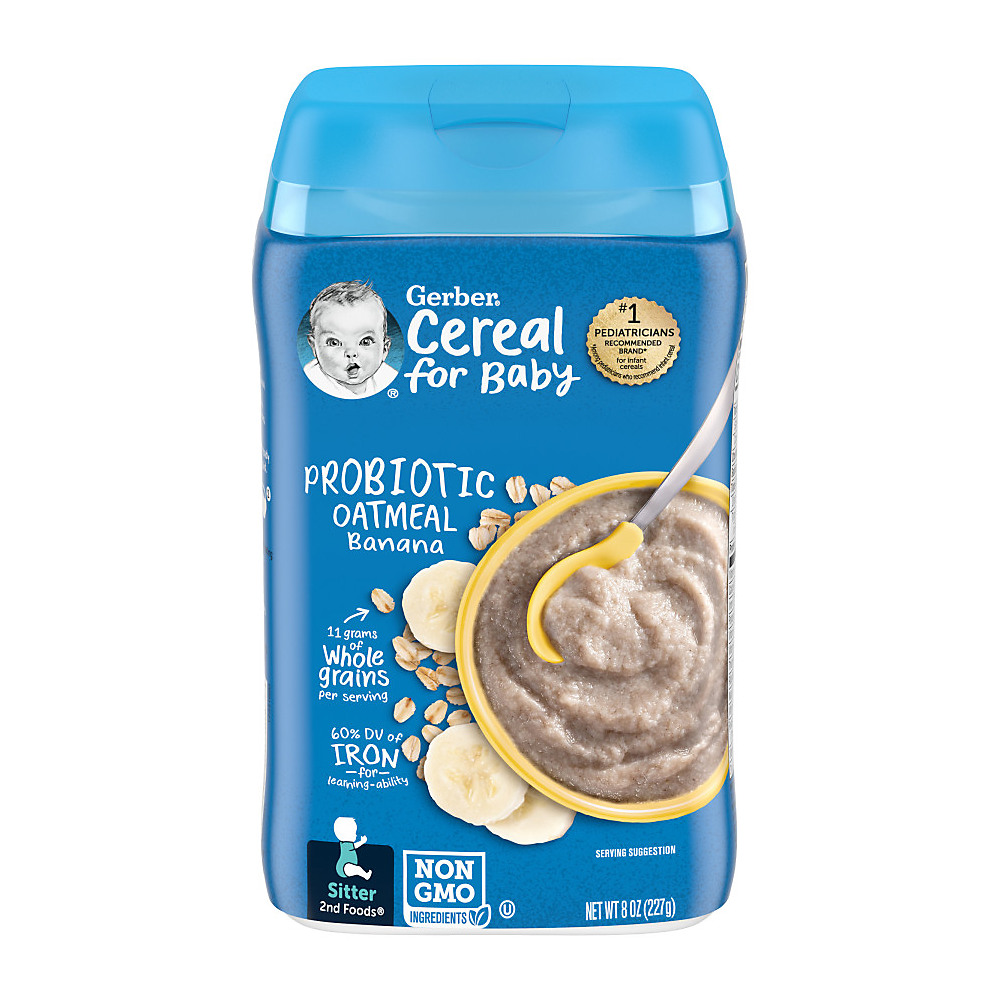 Calories in Gerber 2nd Foods Probiotic Oatmeal Cereal Banana, 8 oz