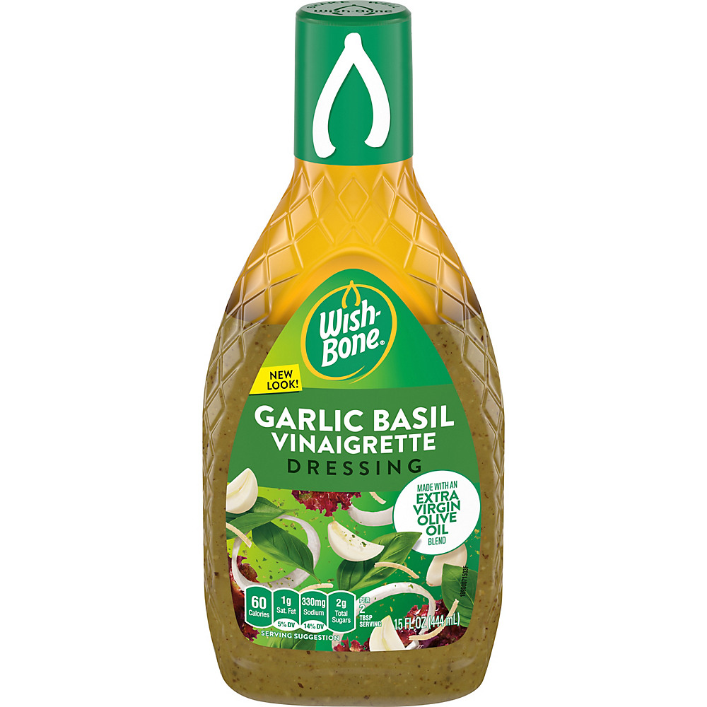 Calories in Wish-Bone Evoo Dressing Garlic Basil Italian, 15 oz