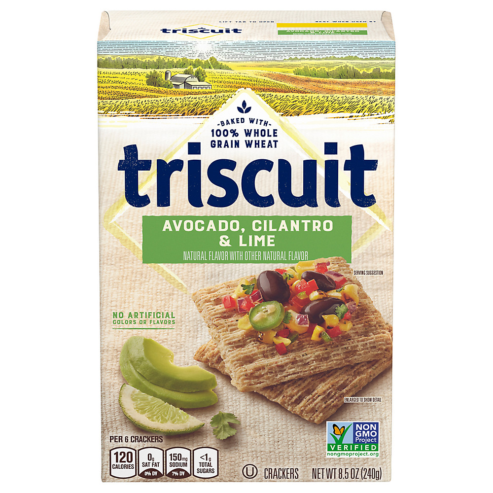 Calories in Nabisco Triscuit Avocado Cilantro & Lime Crackers, 8.5 oz