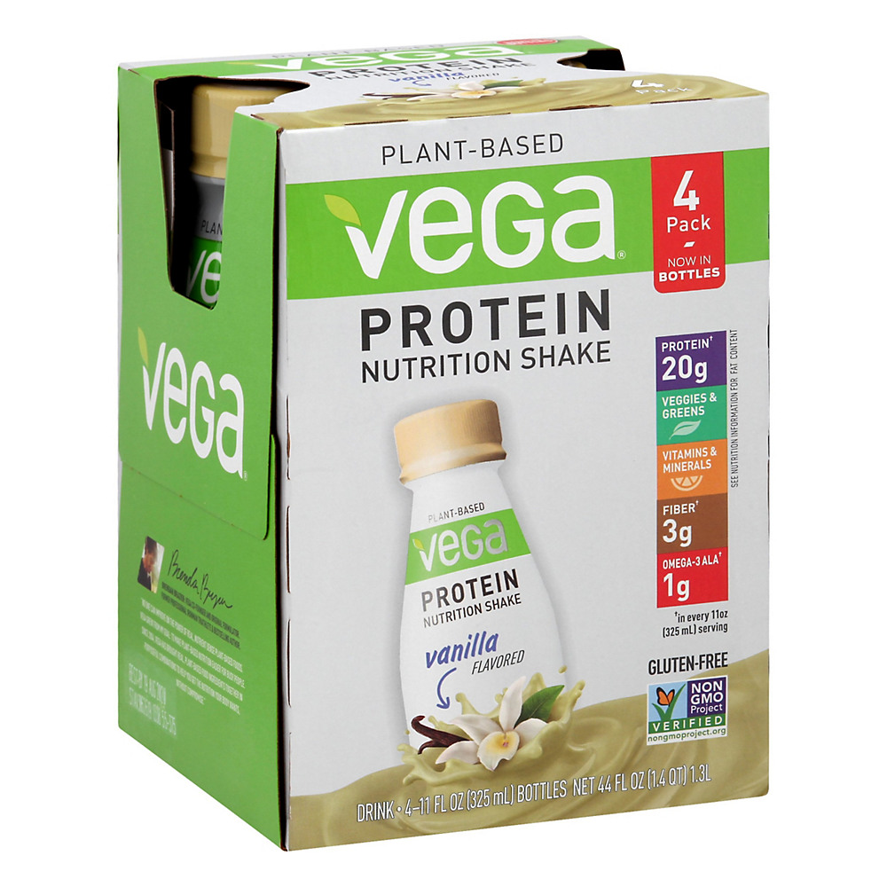 Calories in Vega Ready to Drink Protein Shake Vanilla 11 oz Bottles, 4 pk