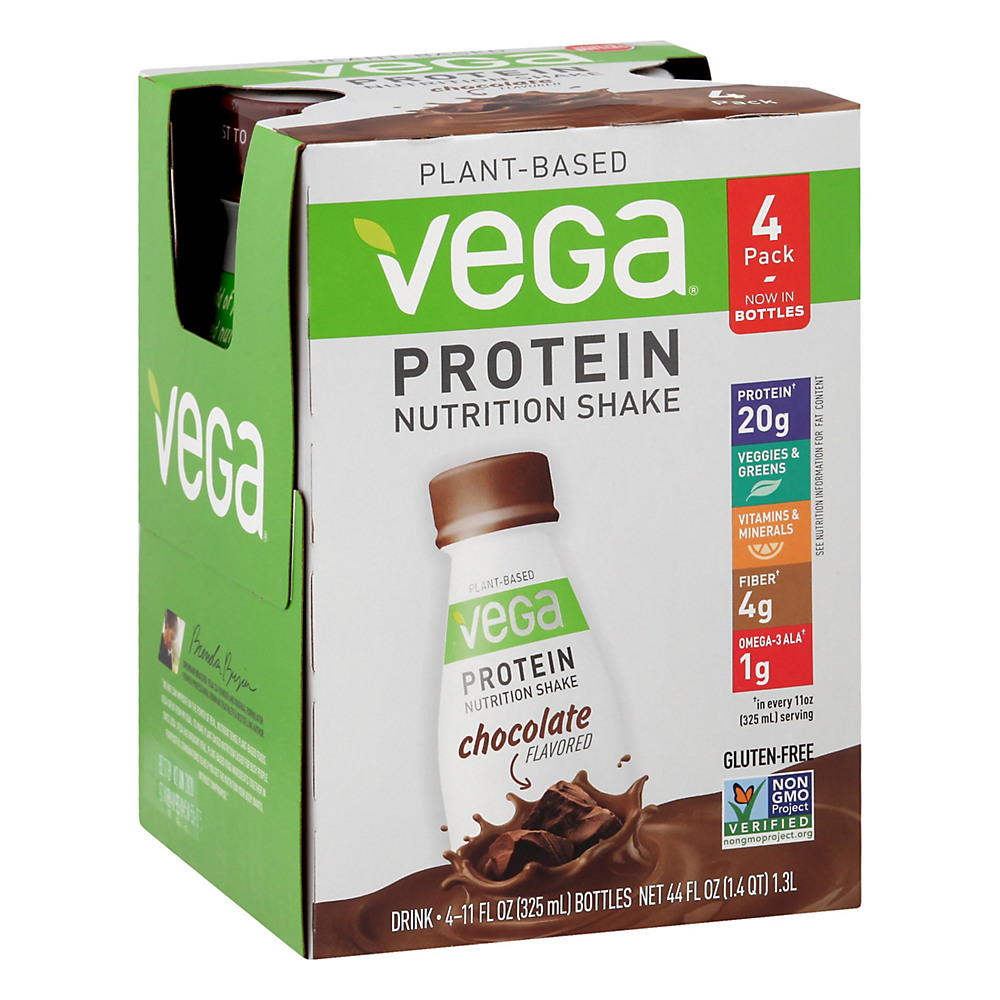 Calories in Vega Ready To Drink Protein Shake Chocolate 11 oz Bottles, 4 pk