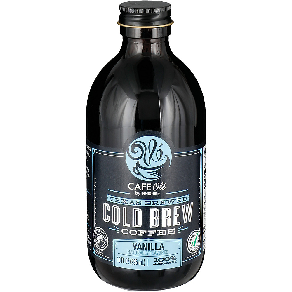 Calories in Cafe Ole by H-E-B Vanilla Cold Brew Coffee, 10 oz