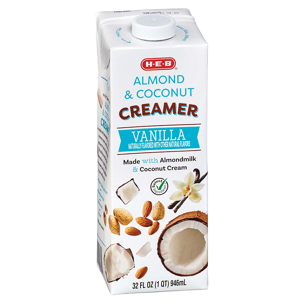 Calories in H-E-B Select Ingredients Vanilla Almond & Coconut Liquid Coffee Creamer, 32 oz