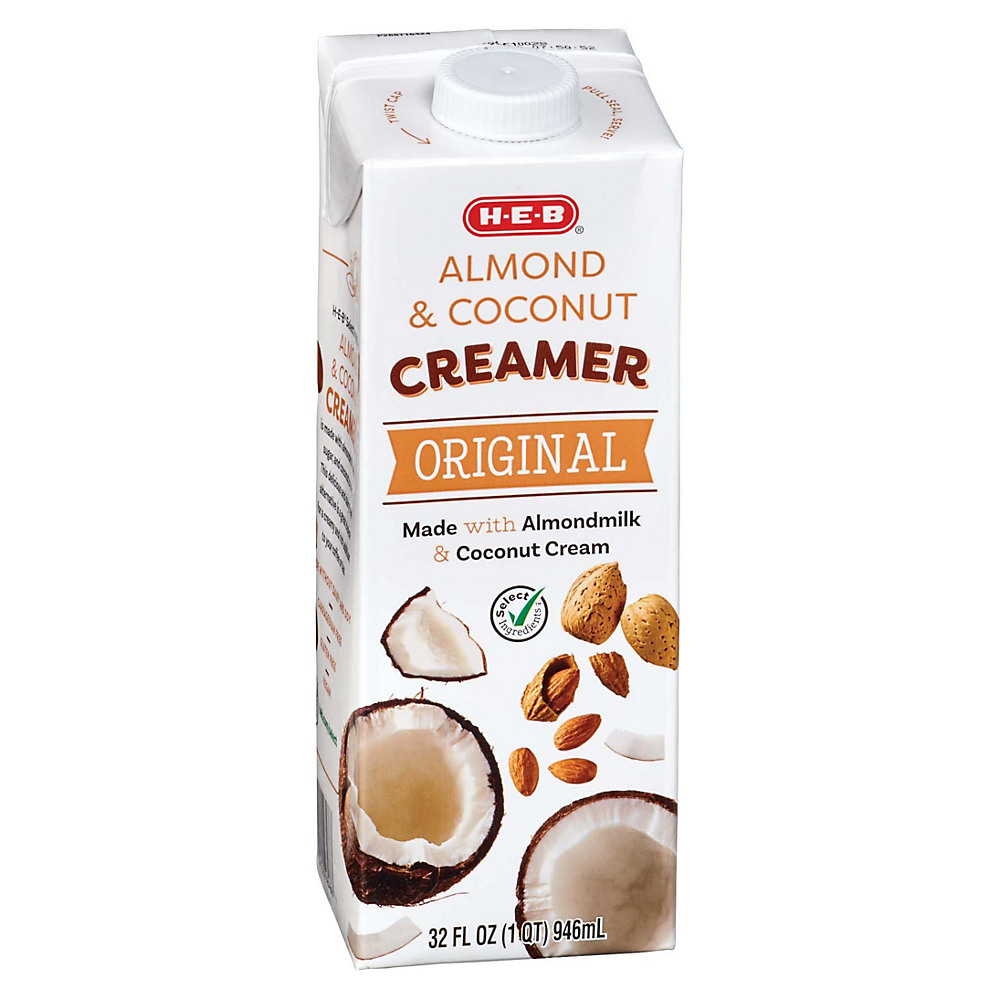 Calories in H-E-B Select Ingredients Original Almond & Coconut Liquid Coffee Creamer, 32 oz