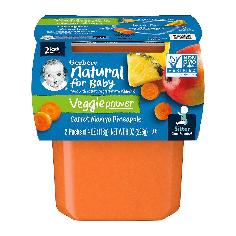 Calories in Gerber 2nd Foods Carrot Mango Pineapple 2 pk, 4 oz