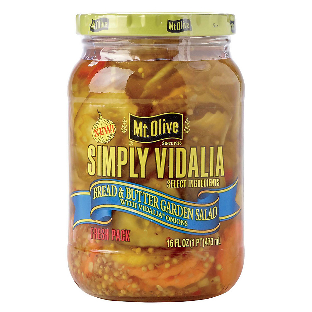 Calories in Mt. Olive Simply Vidalia Bread & Butter Garden Salad, 16 oz