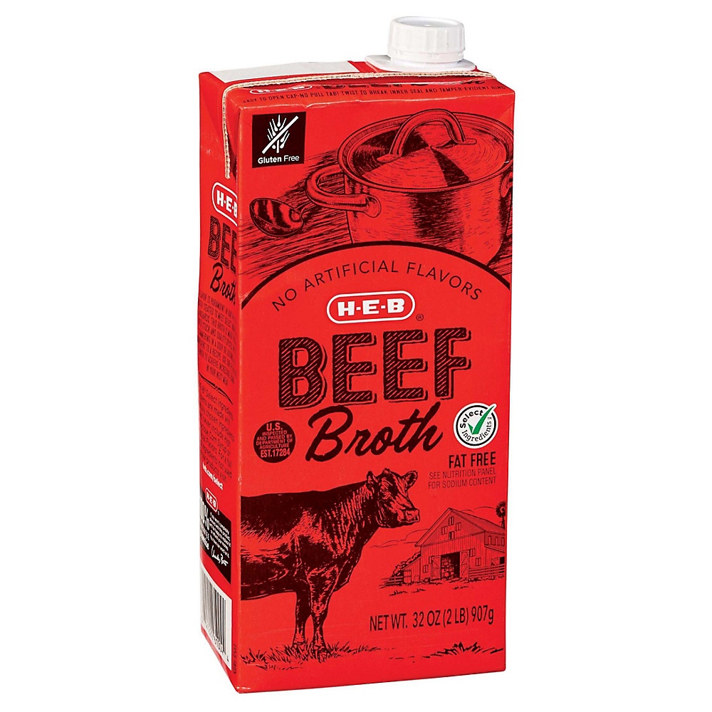 Calories in H-E-B Select Ingredients Beef Broth, 32 oz