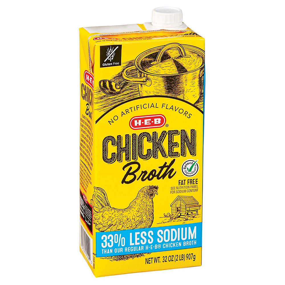 Calories in H-E-B Select Ingredients Reduced Sodium Chicken Broth, 32 oz