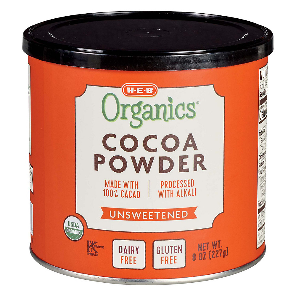 Calories in H-E-B Organics 100% Unsweetened Cocoa Powder, 8 oz