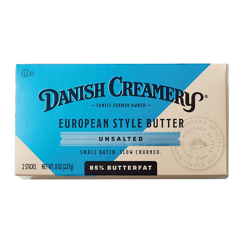 Calories in Danish Creamery Unsalted European Style Butter, 8 oz