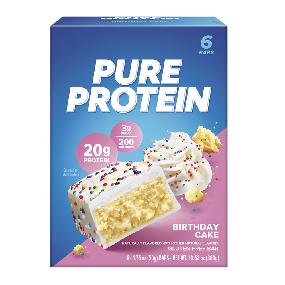 Calories in Pure Protein Birthday Cake Bar, 6 ct