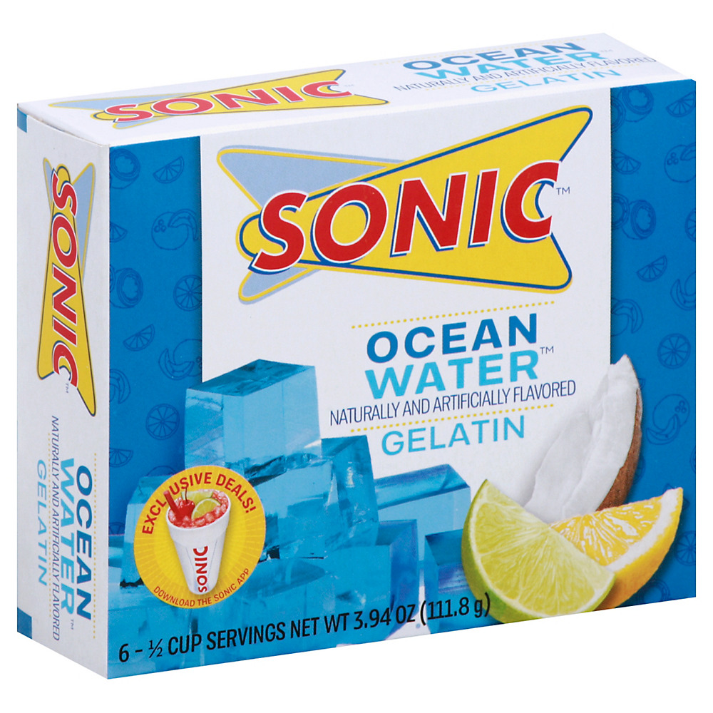 Calories in Sonic Ocean Water Gelatin Mix, 3.94 oz