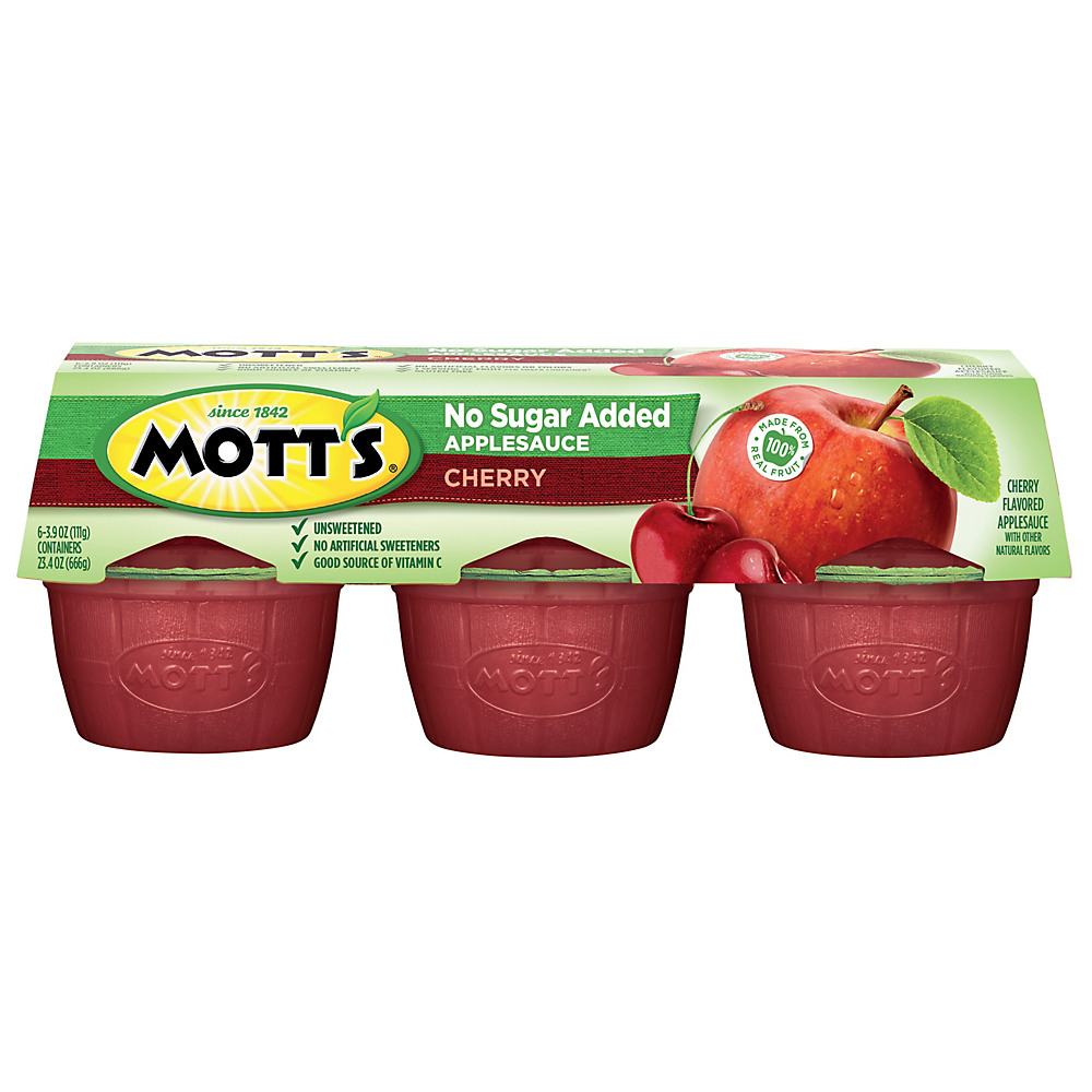 Calories in Mott's Unsweetened Cherry Apple Sauce, 6 ct