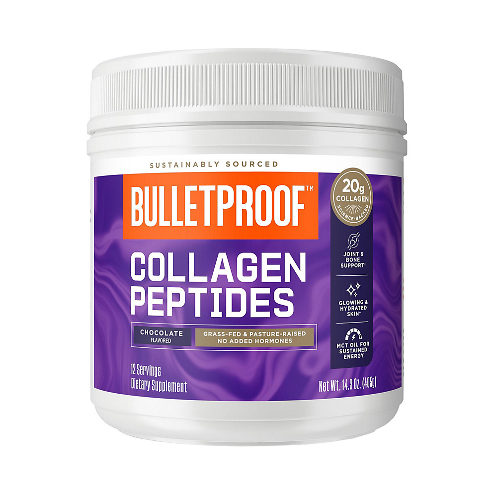Calories in Bulletproof Bulletproof Chocolate Collagen Protein, 14.30 oz