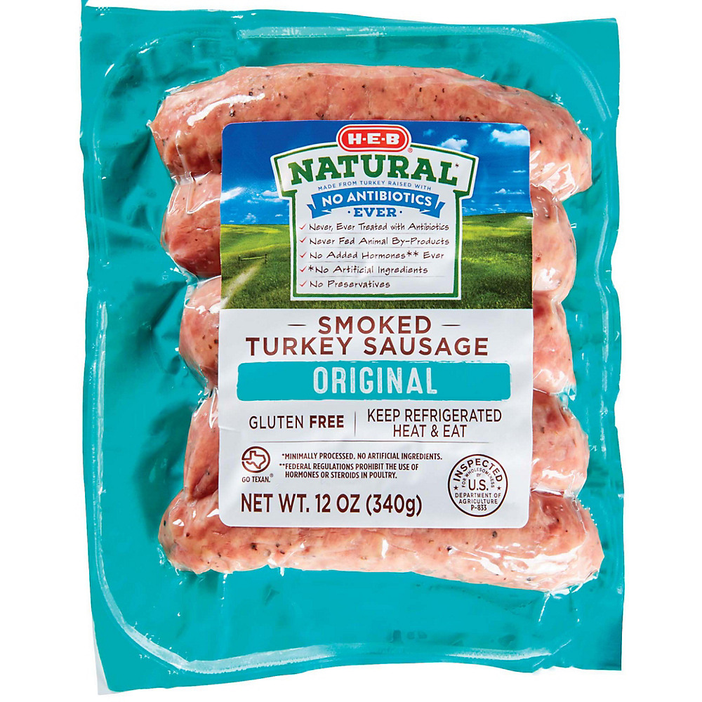 Calories in H-E-B Natural Turkey Sausage Links, 5 ct