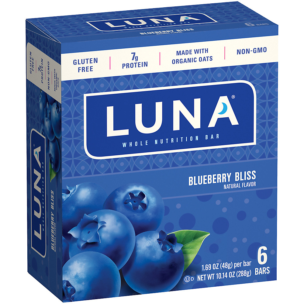 Calories in Luna Bluberry Bliss Nutrition Bars, 6 ct