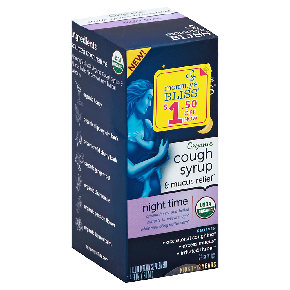Calories in Mommy's Bliss Organic Cough Syrup, 4 oz
