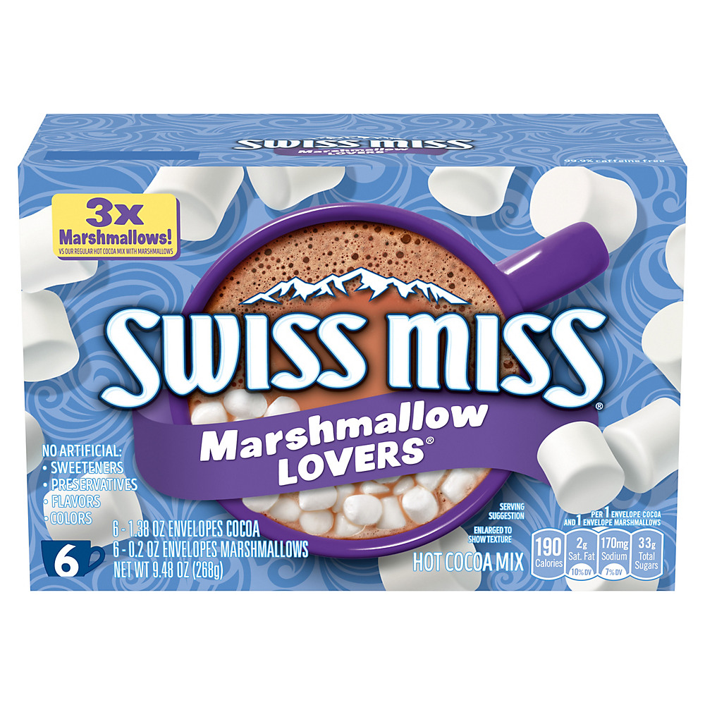 Calories in Swiss Miss Marshmallow Lovers Hot Cocoa Mix, 6 ct