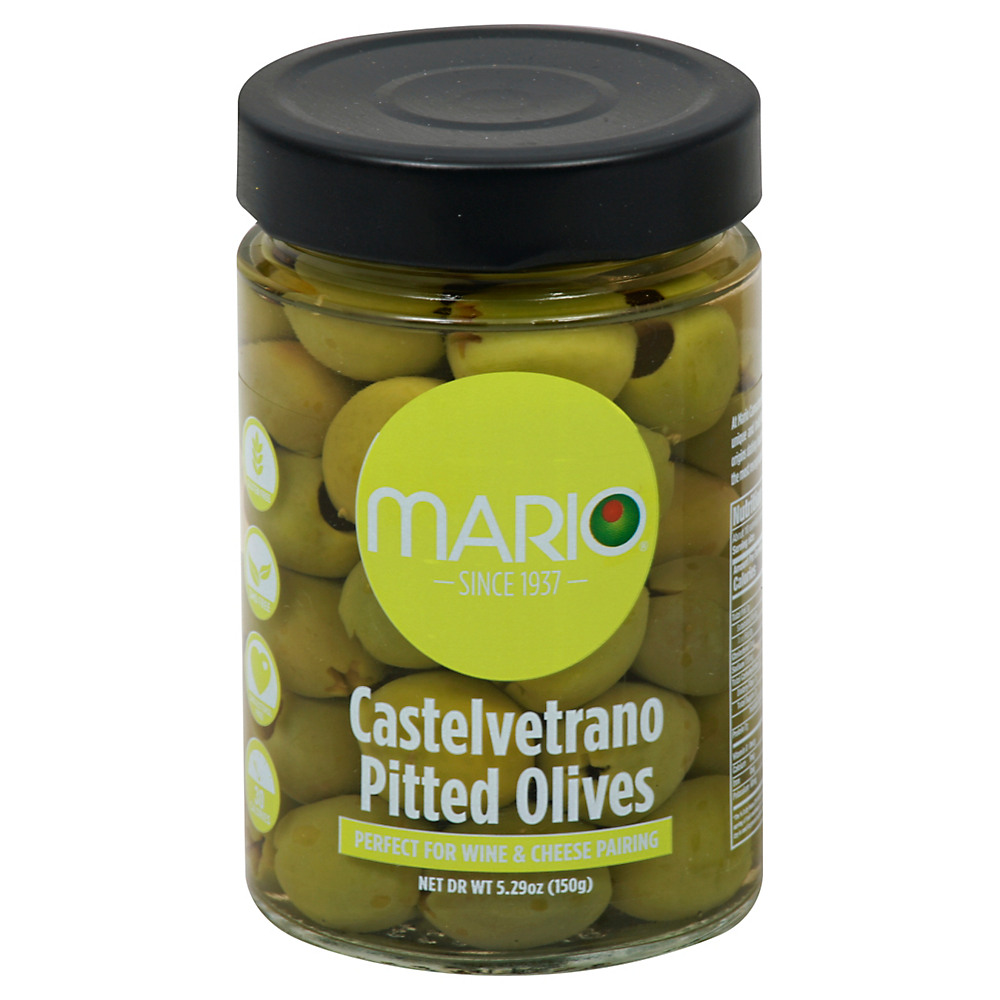 Calories in Mario Castelvetrano Pitted Green Olives, 5.29 oz