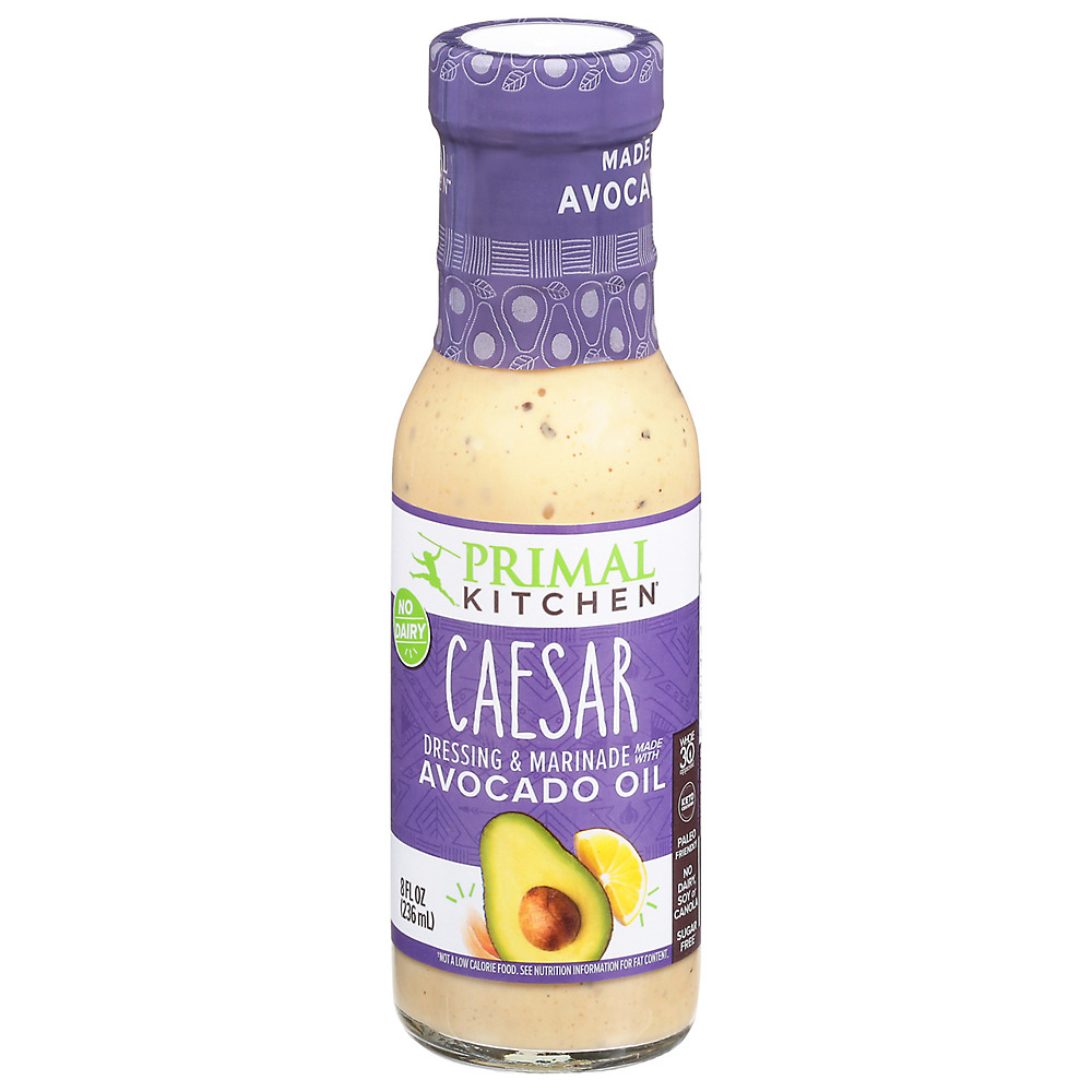 Calories in Primal Kitchen Caesar Dressing with Avocado Oil, 8 oz