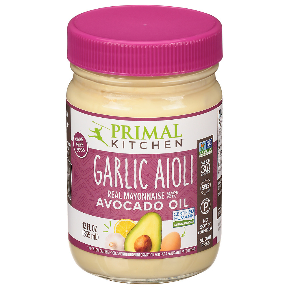 Calories in Primal Kitchen Garlic Aioli Mayo with Avocado Oil, 12 oz